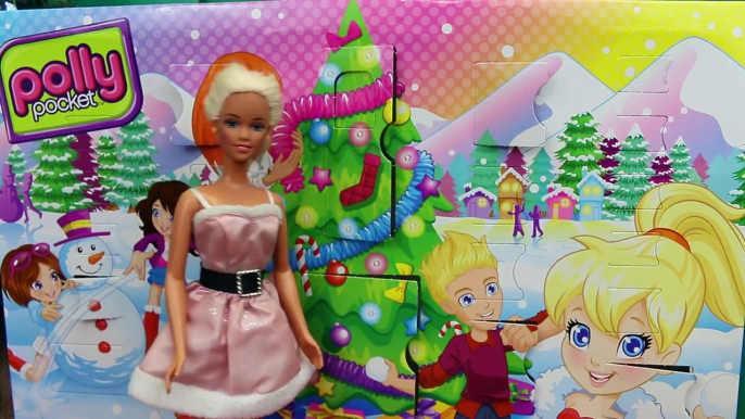 Frozen Elsa Stops Barbie From Opening Advent Calendars Polly Pocket & Shopkins Day 11 DisneyCarToys