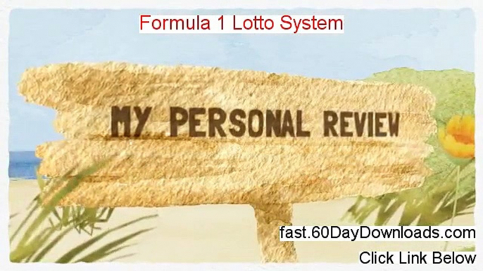 Formula 1 Lotto System Reviews - Formula 1 Lotto System Win Predictor