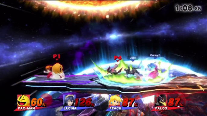 Super Smash Bros. For Wii U Ranked Online Wi-Fi Team Battle / Match / Fight - Playing As Pac-Man