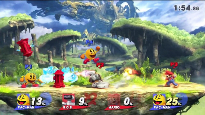 Super Smash Bros. For Wii U Ranked Online Wi-Fi Team Battle / Match / Fight - Playing As Pac-Man