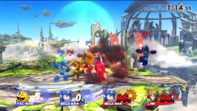 Super Smash Bros. For Wii U Ranked Online Wi-Fi Team Battle / Match / Fight - Playing As Pac-Man