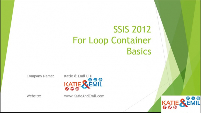 SSIS For Loop Container Tutorial The Basics