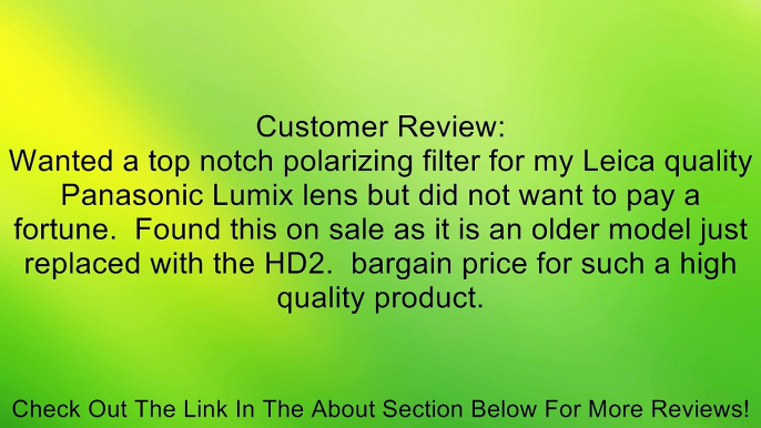 Hoya 37mm HD Hardened Glass 8-layer Multi-Coated Digital Circular Polarizer Filter Review