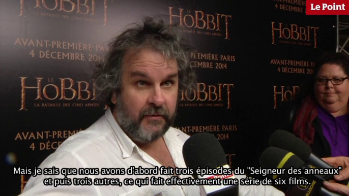 "Le Hobbit 3" - Peter Jackson, Martin Freeman et Richard Armitage à Paris.