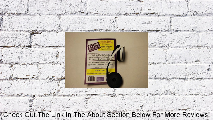 EBS Premium Quality Nylon Black & White 1.5in.Twin Spool Typewriter Ribbon Compatable with Nu-Kote #T42, #T46, and GRC #B29. Fits Adler, Royal, Smith-Corona, SCM & Sears. This twin spool ribbon will fit any typewriter that uses 1 1/2 inch spool ribbons. R