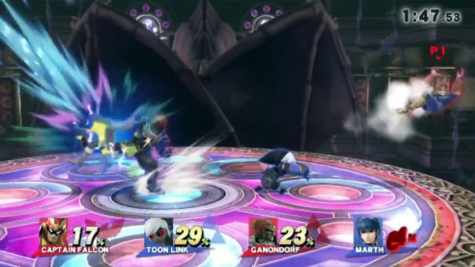 Super Smash Bros. For Wii U Online Wi-Fi Team Battle - Playing As Captain Falcon