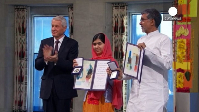 Nobel Peace Prize presented to children's champions Malala and Satyarthi