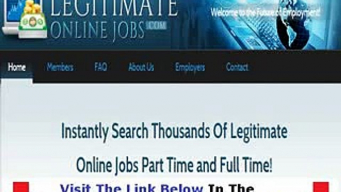 Legitimate Online Jobs Facts Bonus + Discount