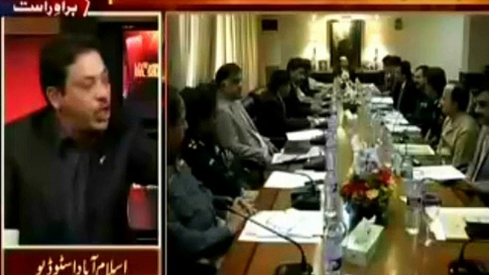 Dr Shahid Masood and Faisal Raza Abidi Fight live at NewsOne 20 Dec-2014 - Become angry and start argument