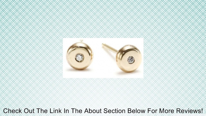 Zoe Chicco "Classic" 14k Gold with White Diamonds Nugget Stud Earrings Review