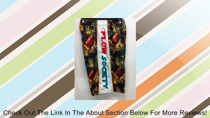 Flow Society Authentic Lacrosse Gear Splash Splatter Paint Rasta Green Red Yellow Black Lax Mesh Short Youth Small Review