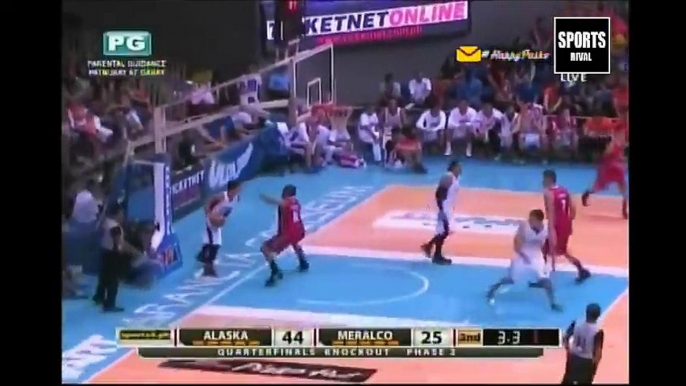 Cyrus Baguio buzzer beater shot 1st half against Meralco