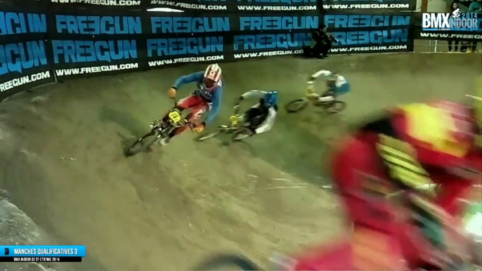 Replay Manches 3 minimes cadets dimanche 19ème BMX Indoor de St-Etienne 2014 (REPLAY)