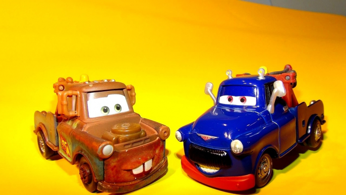 Disney Pixar Cars, Mater grows up from Kinder Egg to Giant Mater from Radiator Springs, with Lizzie