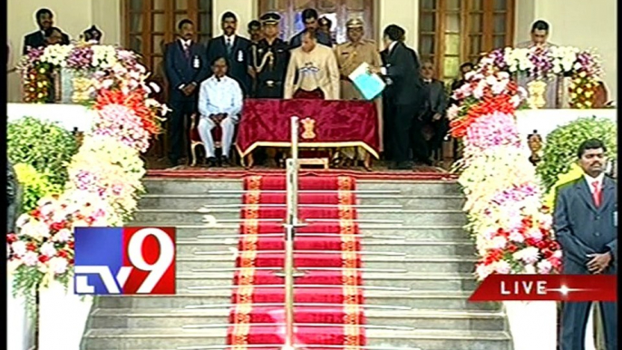 Indrakaran reddy, Talasani srinivas sworns in as Telangana cabinet ministers