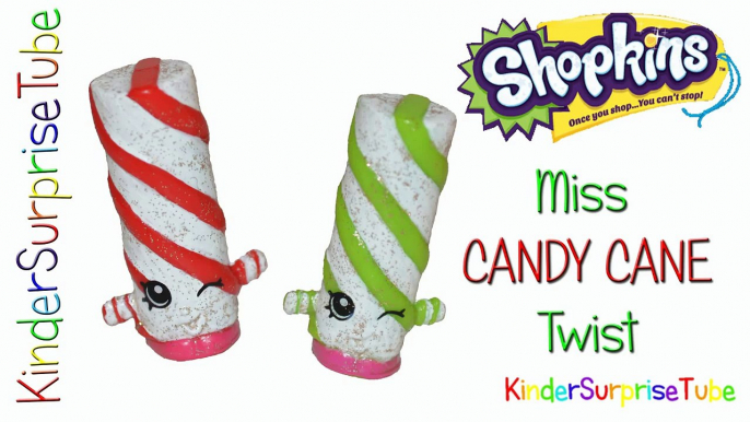 SHOPKINS Miss CANDY CANE Twist Custom Painted Shopkins Christmas Themed Shopkins