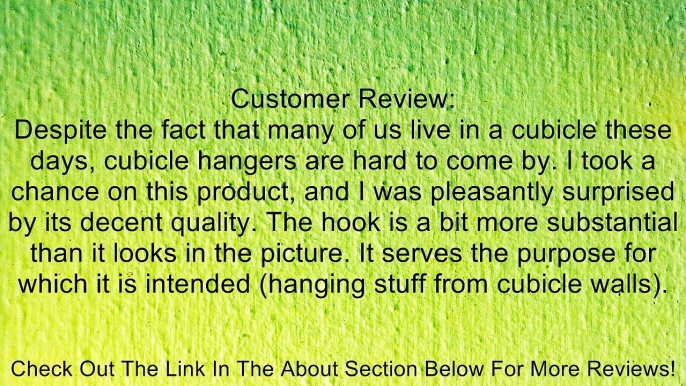 Spectrum Over-The-Cubicle Metal Hook (6.5"H x 4.5"W x 0.5"D) Review