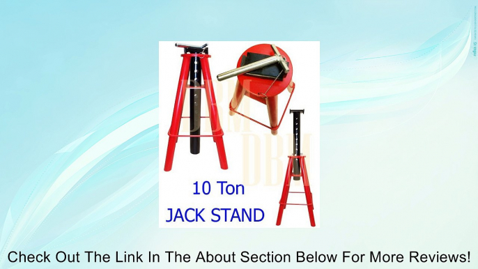 Heavy Duty 10 Ton Jack Stand High Pin Type Power Lift 29" To 47-1/2" Range Review