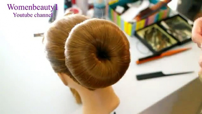 Everyday bun braid updo  Hairstyles for long hair tutorial