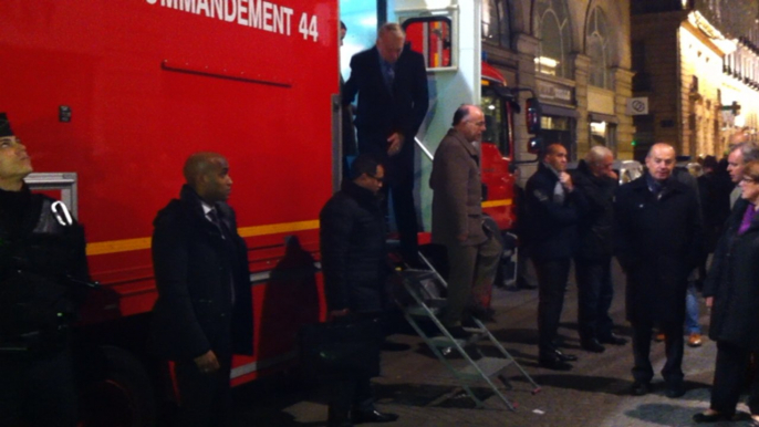 Le ministre de l'Intérieur à Nantes, après le fait divers au marché de Noël.