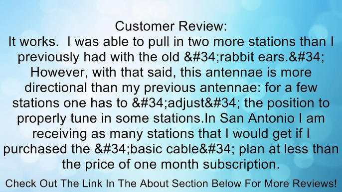 Sp1 Antenna Pros Amplified Indoor Hd Tv Antenna Spectrum1 Vhf/uhf/fm Review