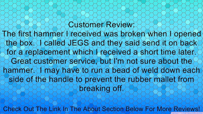 JEGS Performance Products 80857 Hub Cap Hammer Review