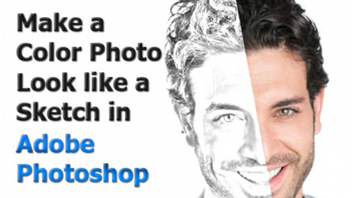 Adobe Photoshop Tutorial - Make a Color Image Look Like a Sketch (Simple Photo Editing)