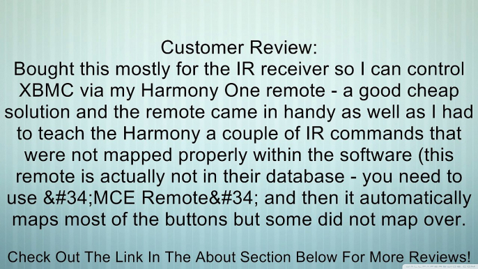 New Edition HP OEM Window Media Center MCE PC Remote Control and Infrared Receiver for Windows7 Vista Home Premium and Ultimate Edition (Discontinued by Manufacturer) Review