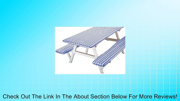 Deluxe Picnic Table Cover (Set of 3) Color: Blue Review