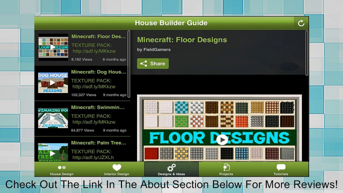 House Builder For Minecraft PE: Ultimate Interior Designs, Guide, Ideas, Projects & Tutorials! Review