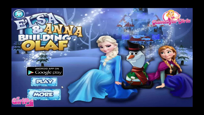 Disney Princess Frozen - Elsa And Anna Building Olaf - Disney Frozen Games for Girls