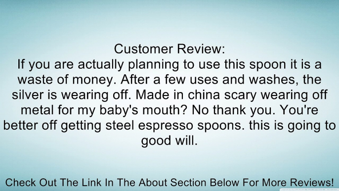 Teddy Bear Baby Spoon, Silver Plated. Review