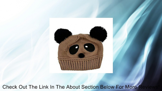 Novelty Cute Baby Girl Boy Toddler Winter Warm Knit Knitting Wool Crochet Panda Animal Hat Cap Beanie Wear Gift (Gray Color) Review