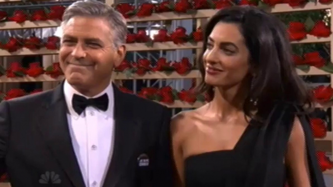 George Clooney Amal Alamuddin Red Carpet Golden Globes