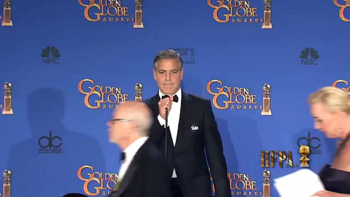 George Clooney Golden Globes 2015 Press Room Interview