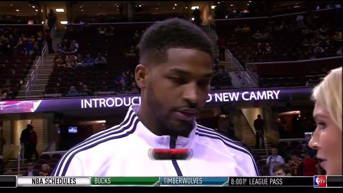 Tristan Thompson Kisses Sideline Interviewer