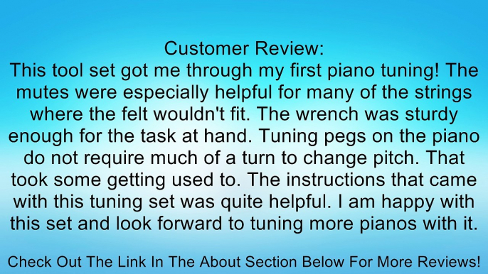 Piano Tuning Hammer and Mute Kit - Piano Tuning Supplies Kit - Gooseneck Tuning Lever Review