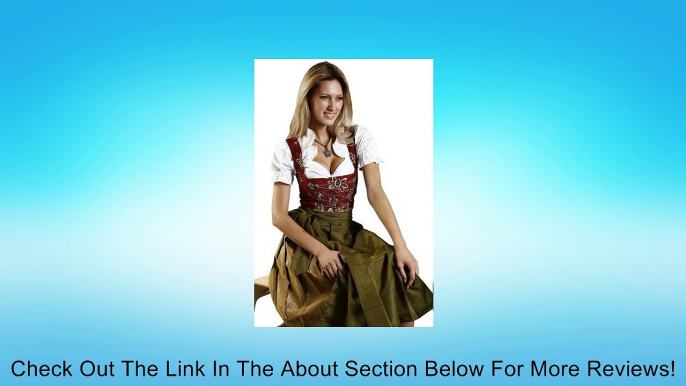 Dirndl Womens 3-Piece Dirndl with Floral Embroidery Review