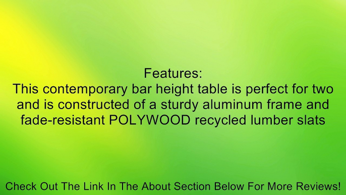 POLYWOOD 8002-11LI MOD 30" Bar Table, Textured Silver/Lime Review