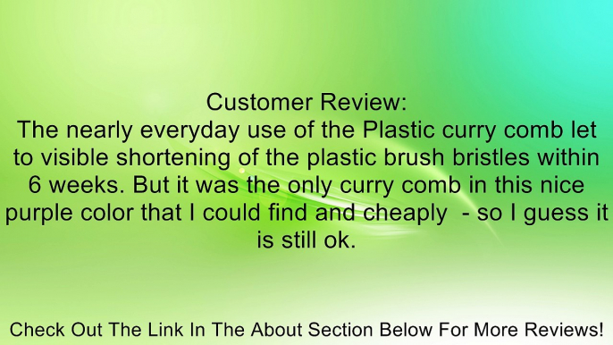 Plastic Curry Comb Review