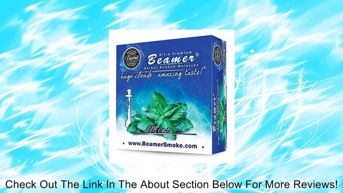 Mint Beamer� Ultra Premium Hookah Molasses 50 Gram Box. Huge Clouds, Amazing Taste!� 100 % Tobacco, Nicotine & Tar Free but more taste than tobacco! Compares to Hookah Tobacco at a fraction of the price! GREAT TASTE, LOTS OF SMOKE & SMELLS GREAT!!! Proudl