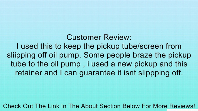 JEGS Performance Products 23620 Bolt-On Oil Pump Pickup Retainer Fits: (5/8" Pickup Tube) Review