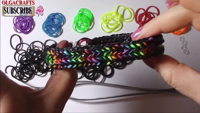 NEW! HOW TO MAKE SMILE BRACELET WITH 2 FORKS. WITHOUT RAINBOW LOOM. RUBBER BANDS BRACELET