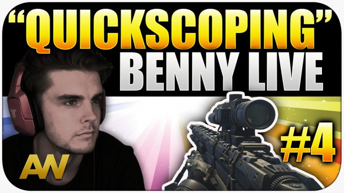 CoD AW: Learning "How To Quickscope" Benny Live #4 (Advanced Warfare Multiplayer)