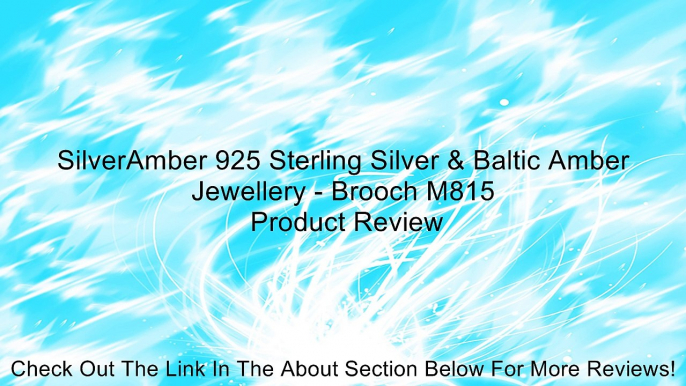 SilverAmber 925 Sterling Silver & Baltic Amber Jewellery - Brooch M815 Review