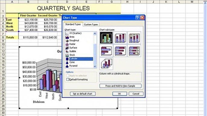 Ms Excel 2003 Training- Formatting Charts  (Part 39)