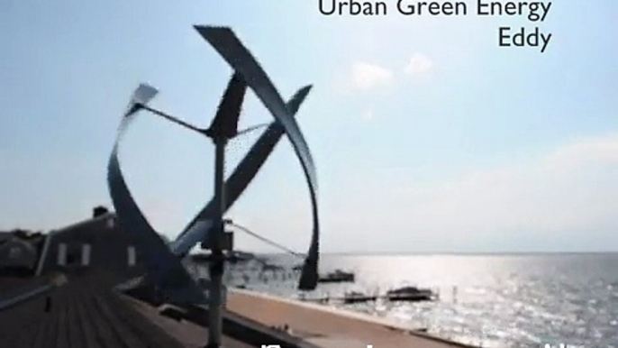 Urban Green Energy's “Vertical Axis” eddy wind turbine