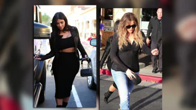 Kim and Khloé Kardashian Film in LA While Bruce Jenner Looks Glum Amidst Magazine Suggestions