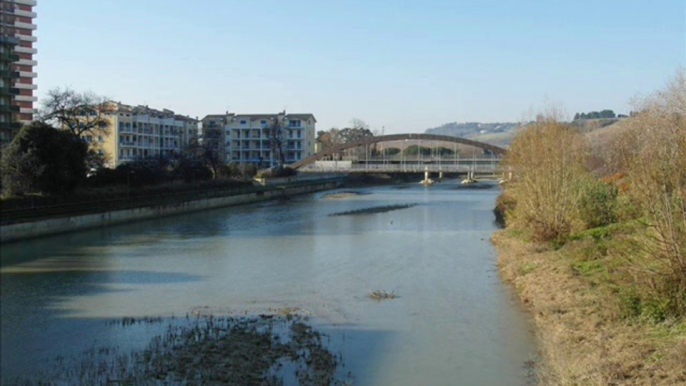 LA FOCE DEL FIUME POTENZA A PORTO RECANATI (MACERATA, MARCHE, ITALY)