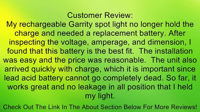 Powersonic PS-640F1 - 6 Volt/4.5 Amp Hour Sealed Lead Acid Battery with 0.187 Fast-on Connector Review